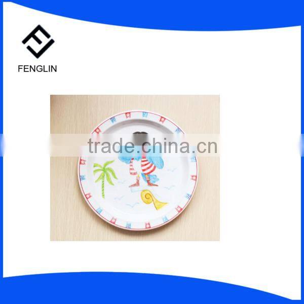 High quality Wholesale Plastic cheap custom melamine plate for dinner