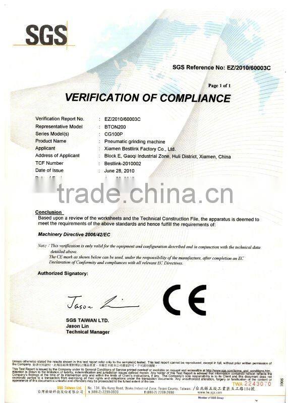 pneumatic integral drill steel grinder and chisel bits grinder CG100P