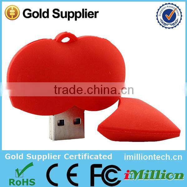 Benevolent shape silicone 2.0 usb flash dirver