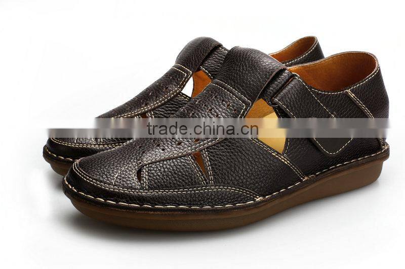 2015 italian handmade men leather sandals