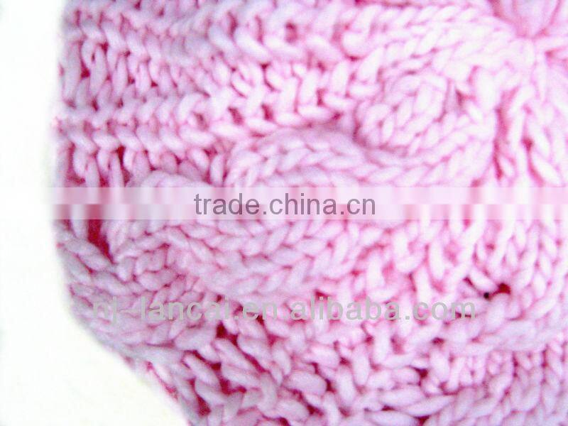 2016 fashion winter Ladies acrylic iceland knitted cable hat beret
