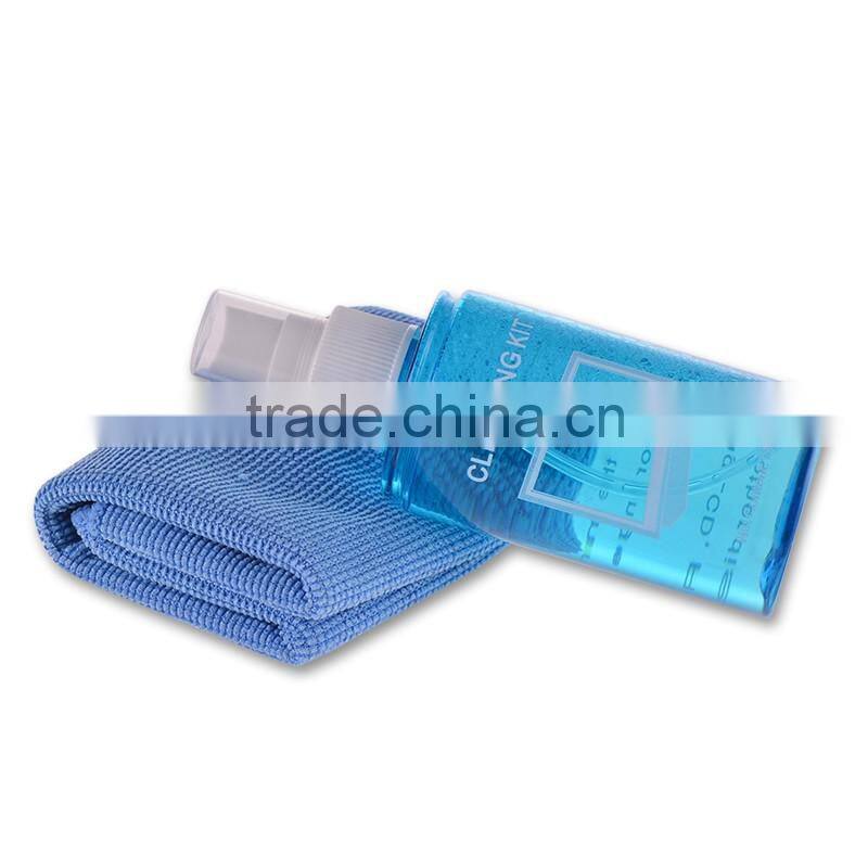 30*30cm microfiber cloth OPULA 2 in 1 super 100% clean screen cleaning kit with MSDS for mobile phone, computer