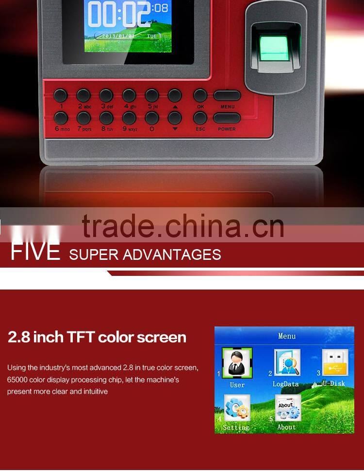 portable fingerprint time attendance and door access control system