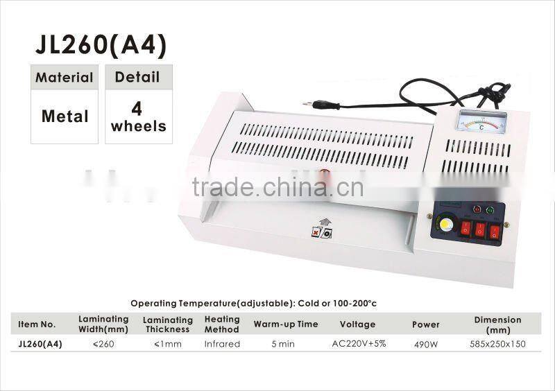 A4 Metal Photo Laminating Machine/A4 Laminator Machine