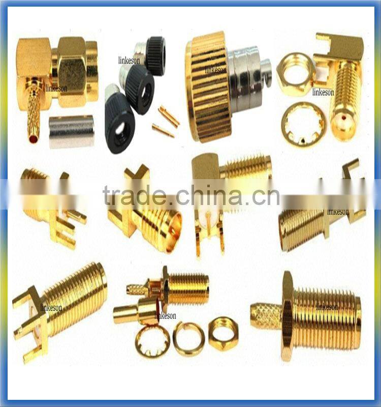 Linkeson SMA female gold connector for pcb