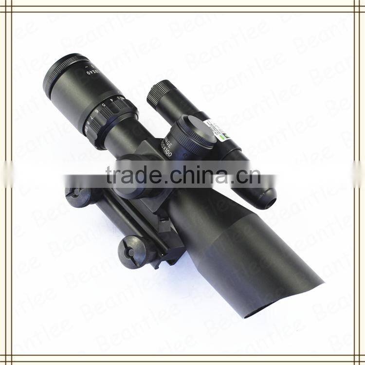 New arrival green laser scope light 2.5-10X40, side focus gun scope price for sale