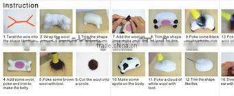 DIY cow wool felting craft kit