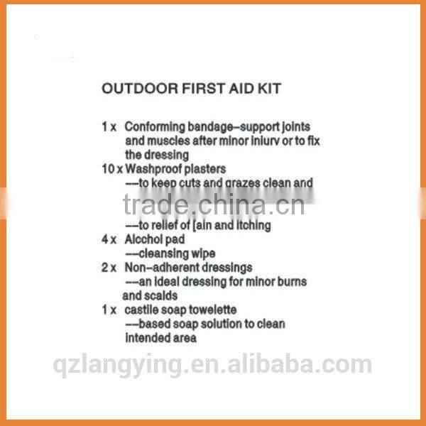 Plastic case outdoor first aid kit