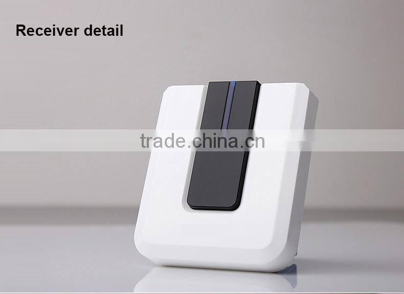 Wireless piano doorbell with 52 music tones 300m working distance multi receivers with battery AC power LED flash