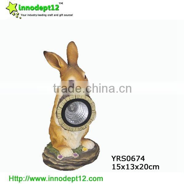 polyresin solar garden decoration red and yellow bird light ,with solar panel