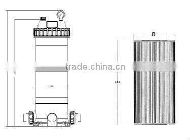 Factory swimming pool water filter / cartridge filter