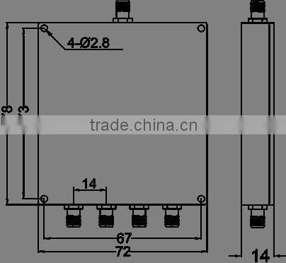 Power Divider/Splitter 4 Way