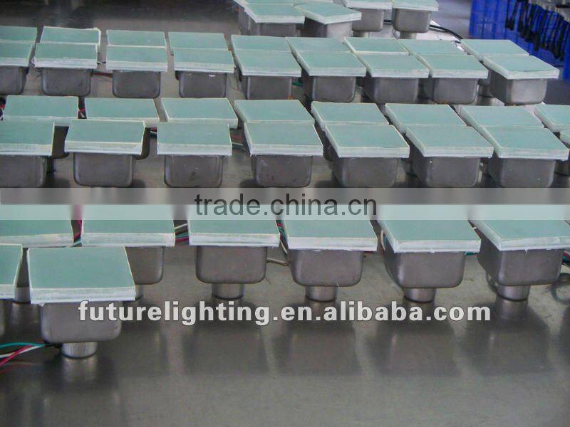 3 year warranty outdoor IP67 stainless steel toughened glass cover led brick wall light