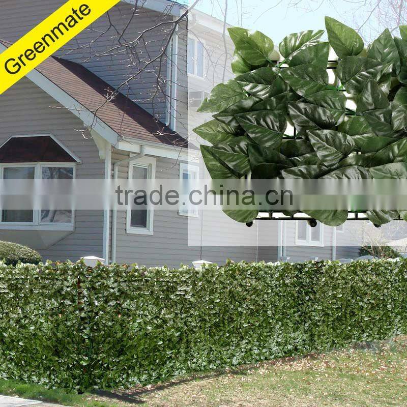 Laurel design artificial leaf fence