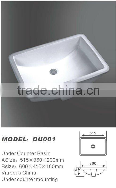 Ceramics Undermount Bathroom Sinks DU2402