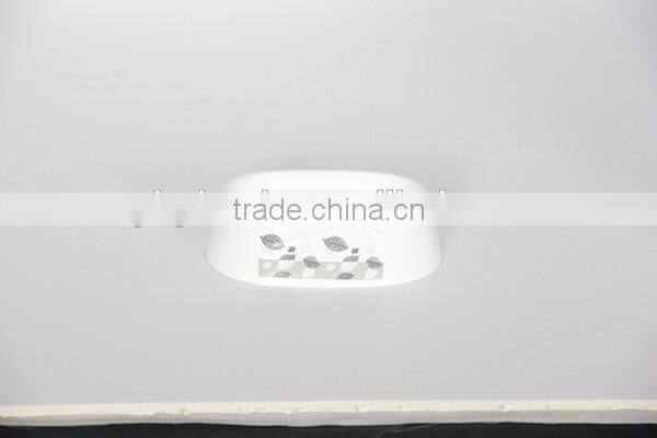 Grey leaf printed bathroom toiletry set