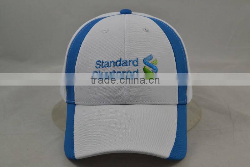 Guangzhou hat factory professional custom 8 panel / 100% cotton/white/embroidery logo/baseball cap