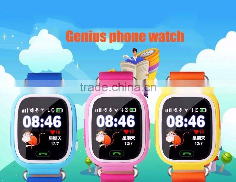 Hot Q90 Touch Screen WIFI Positioning Smart Watch Children SOS Call Locator Finder Device Tracker Kid Safe Anti Lost Monitor