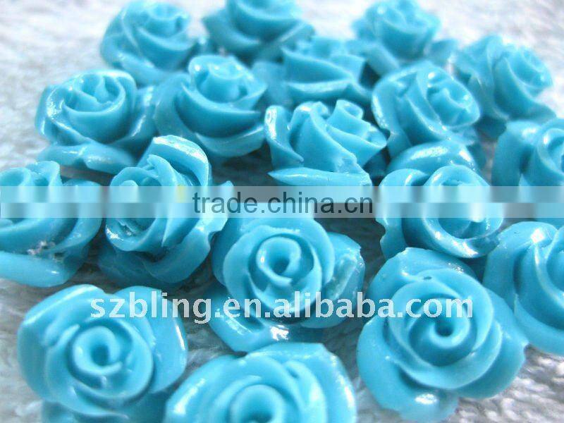 Wholesale gemstone craft synthetic turquoise carved flower beads for bracelet