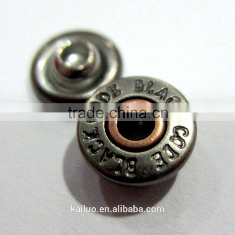 two color brass rivet for jeans/hand bags
