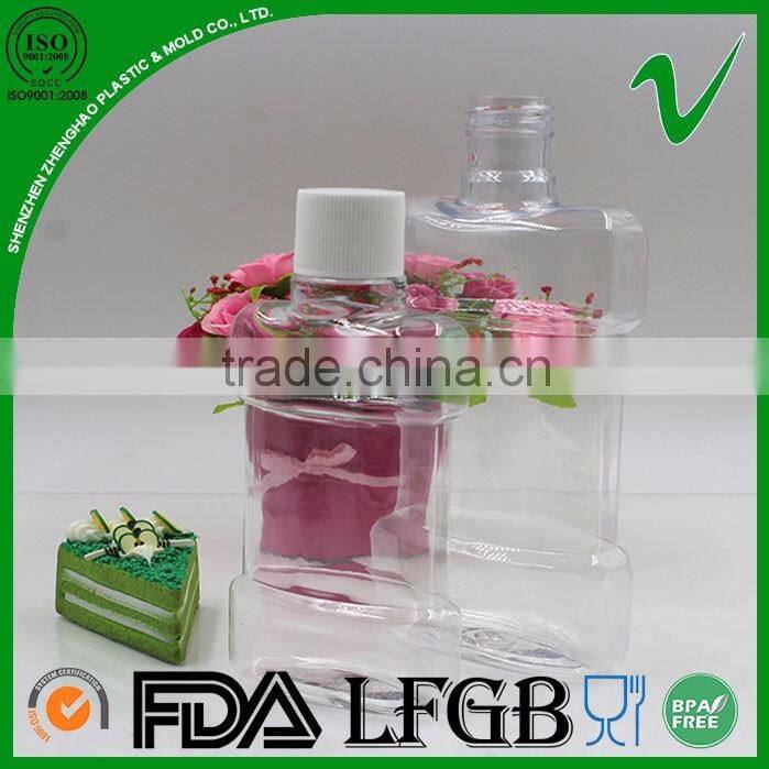 shenzhen manufacture empty amber plastic bottle for mouthwash packaging