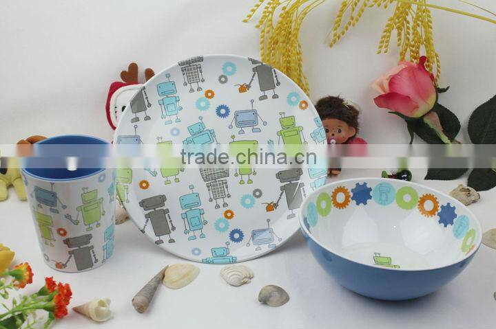 kids melamine printed dinner set