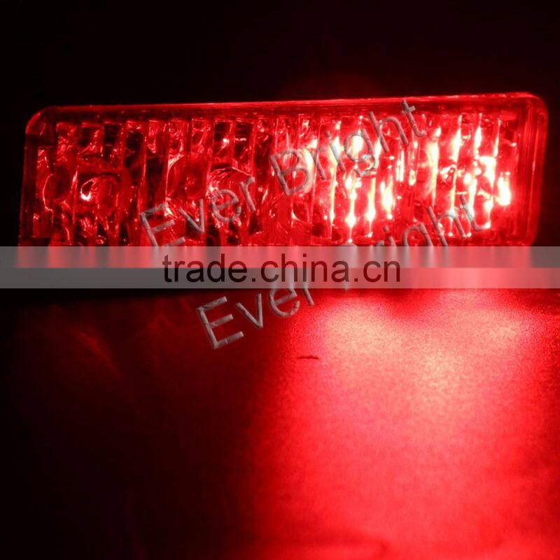 Universal 4 LED White&Yellow Strobe High Power Flasher Lights Car Truck Warning Caution Emergency Construction Strobe Light