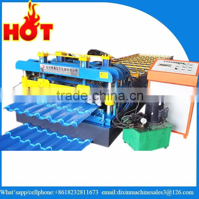 Most Popular Hydraulic Automatic Color Steel Metal Tile Sheet Roof Steel Glazed Roll Forming Machine