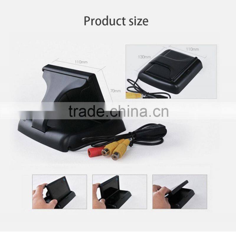 4.3 Inch Control TFT LCD Car Monitor Color Screen Car Rear View Monitor With 2 Video Input .