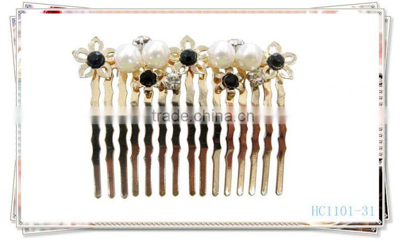 Decorative hair combs women's,charm hair comb,diamond hair comb