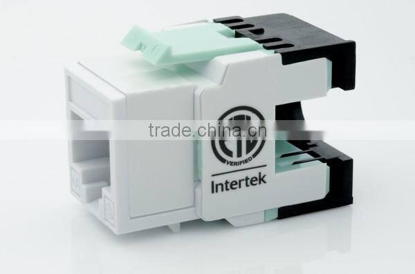 ISO RJ45 8P8C UTP 180Degree Cat 6A Keystone Jack