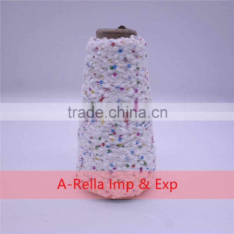fancy yarn with the beads and the sequin new style