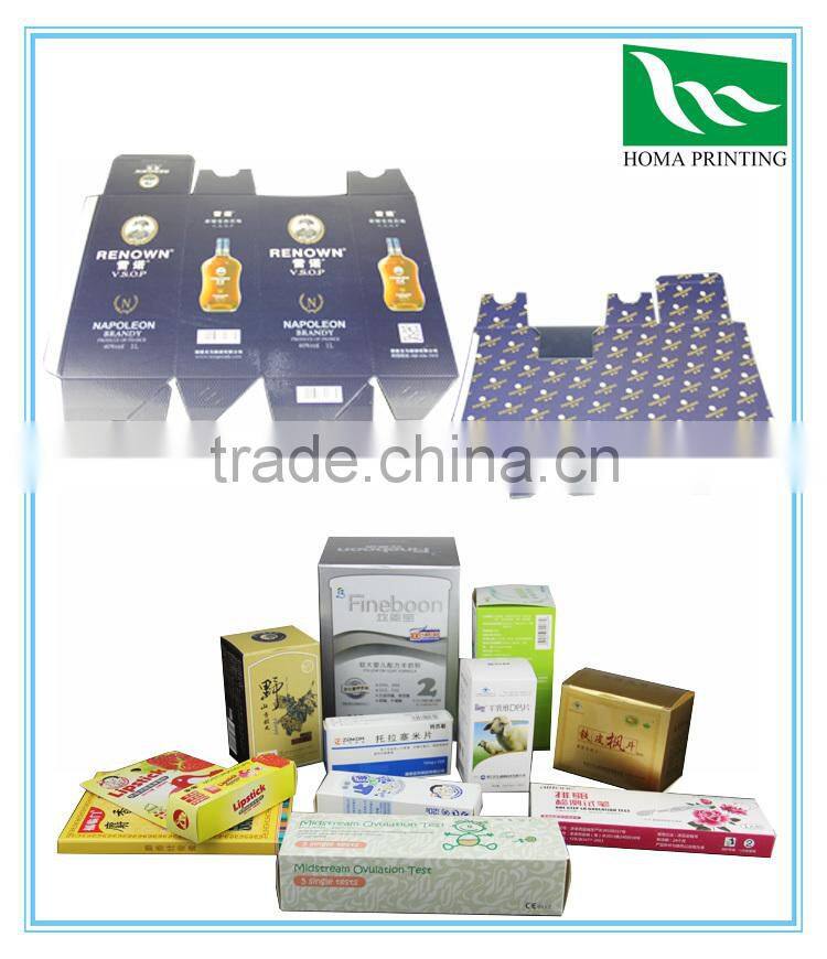 Deep purple Brandy box with your logo and picture paper gift box