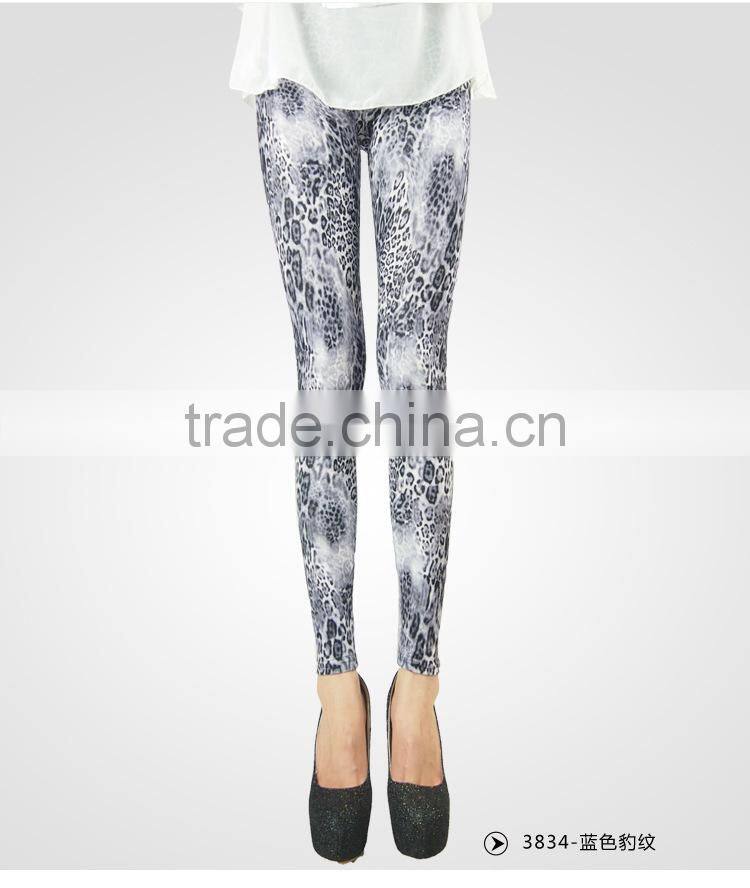 Women`s Striped Leopard Print Slim leg Footless Ladies Leggings