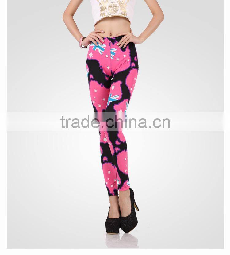 Wholesale professionally Customize New Sexy Slim Fashion High Elastic UK USA Flag Print Tight Leggings Pants