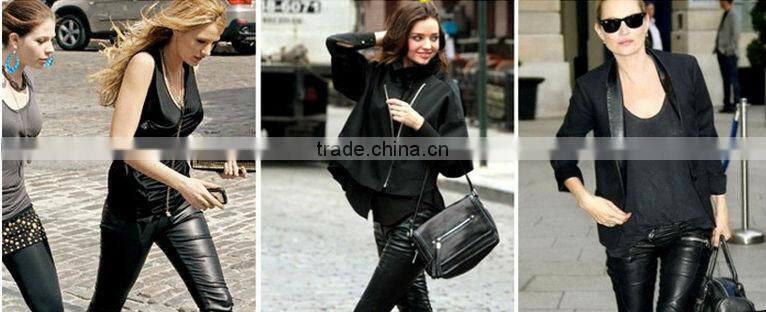2014 Hot Girls Sexy Black Faux Leather Big Leggings Large Ladies Stretch Pants XXXL