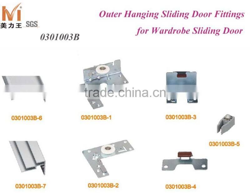 Competitive Outer Hanging Closet Sliding Wardrobe Door Roller Fittings System