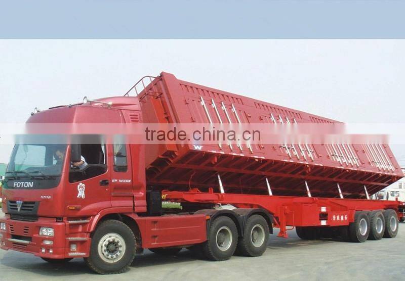 telescopic hydraulic cylinders for side-dumping truck