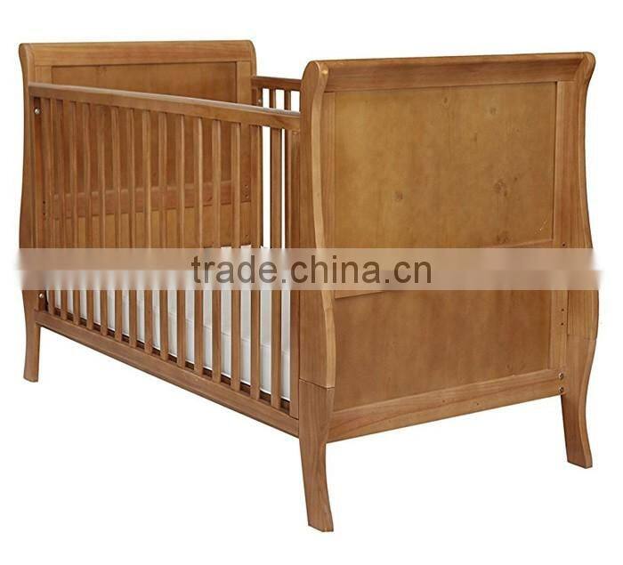 Wholesale Natural Pine Wood Baby Cribs Baby Bed