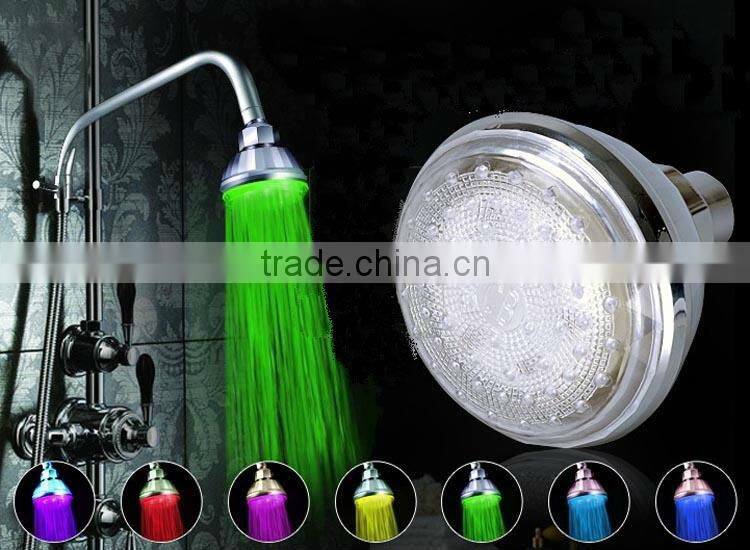 Adjustable Modle 7 Color Change LEDlight Bathroom Shower Head Faucet