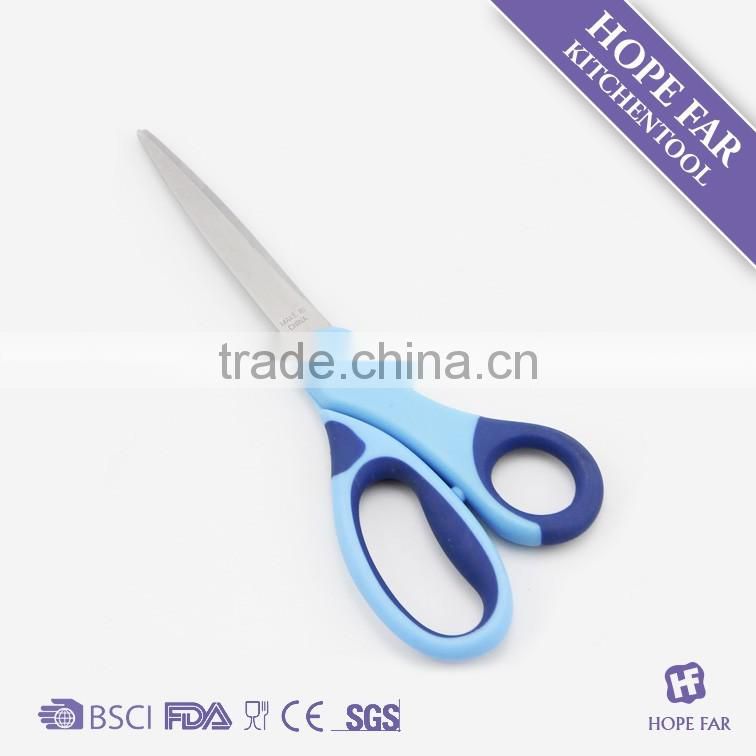 0200063 High quality rubber handle household amber scissors