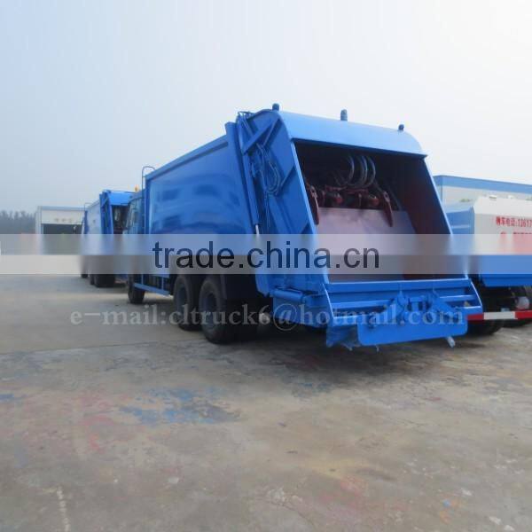 300hp DONGFENG 6*4 Refuse Compactor Truck 16 m3