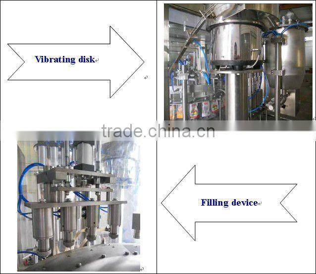 automatic soybean milk stand-up pouch filler screw capper