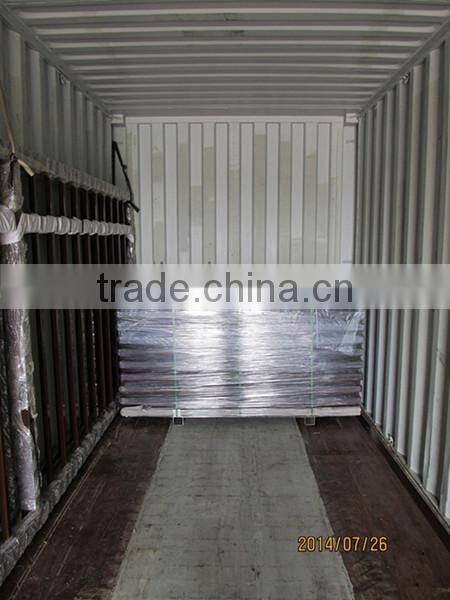 2014 hot sale powder coated square tube iron fence
