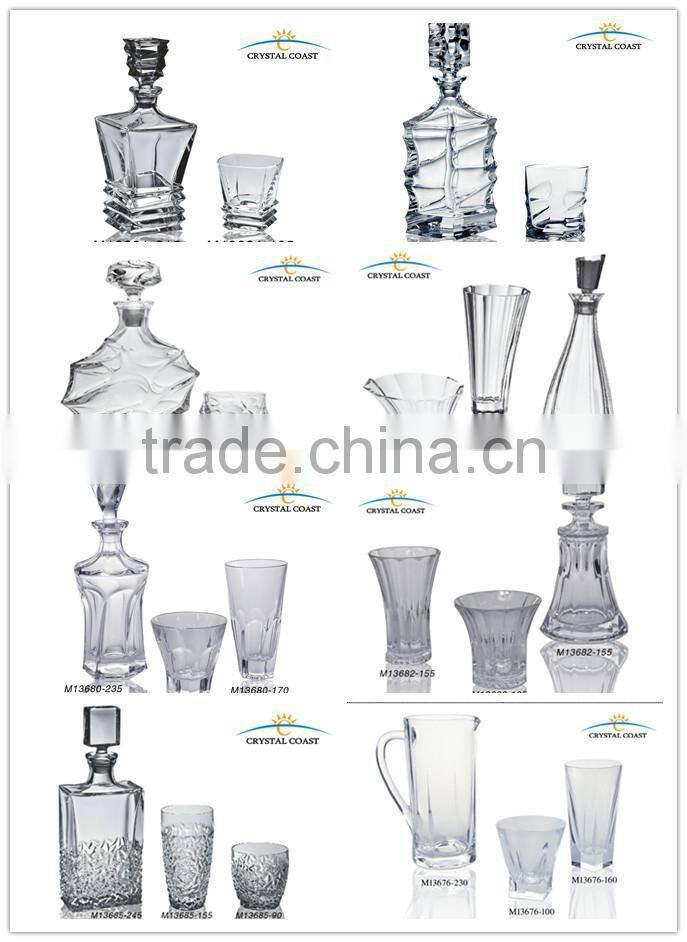 glass whiskey bottle with cork