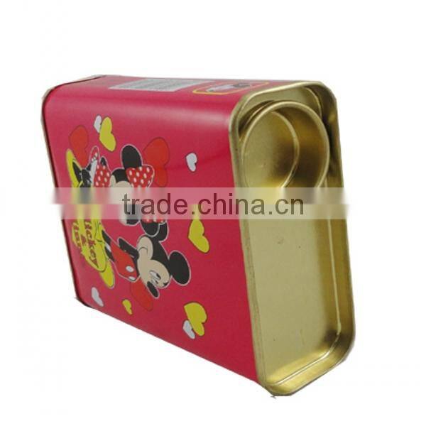 square milk powder tin box