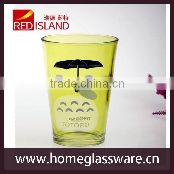 glass manufactory supply design color tumbler drinking glass cup