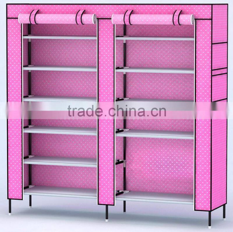 5 Tiers Shoe Rack 20 Pairs Non-woven Fabric Shoe Tower Organizer Cabinet