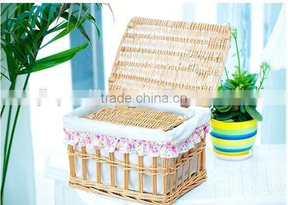 Handmade brown wicker hamper wholesale wicker clothes hamper