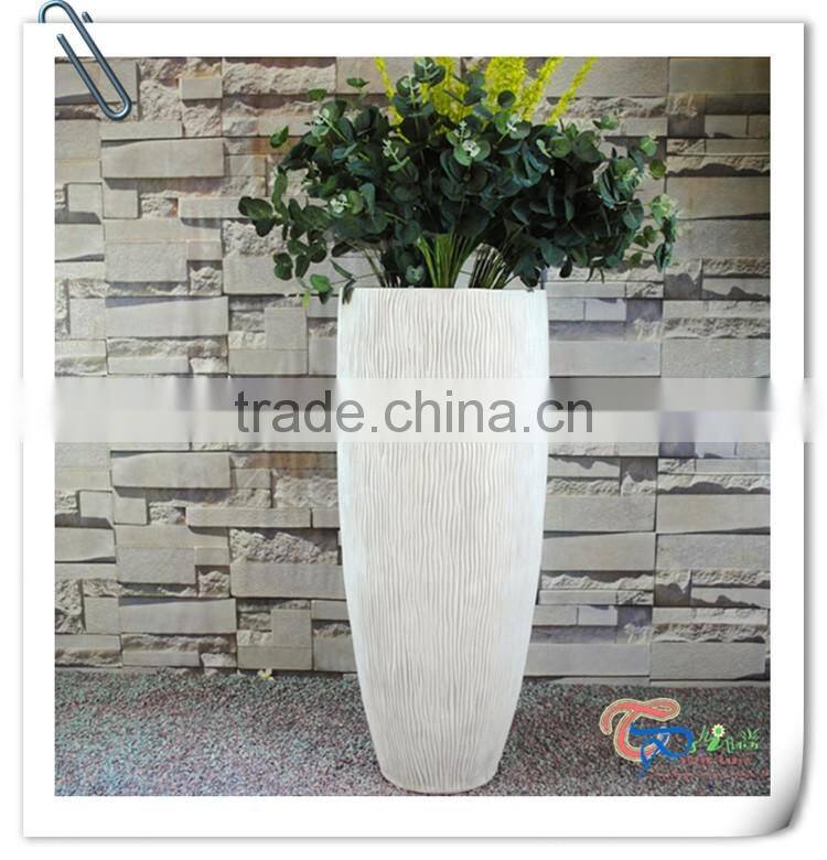 Wholesale poly resin contemporary round flower garden pots